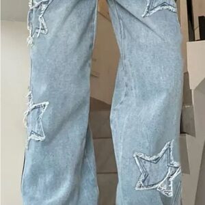 Star Patch Light Blue Jeans